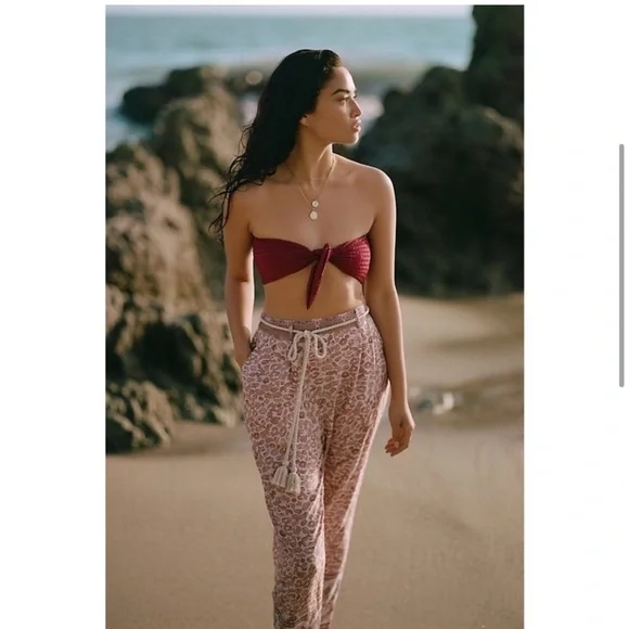 Anthropologie Ollari Tasseled Tapered Pants NWT - Picture 7 of 12